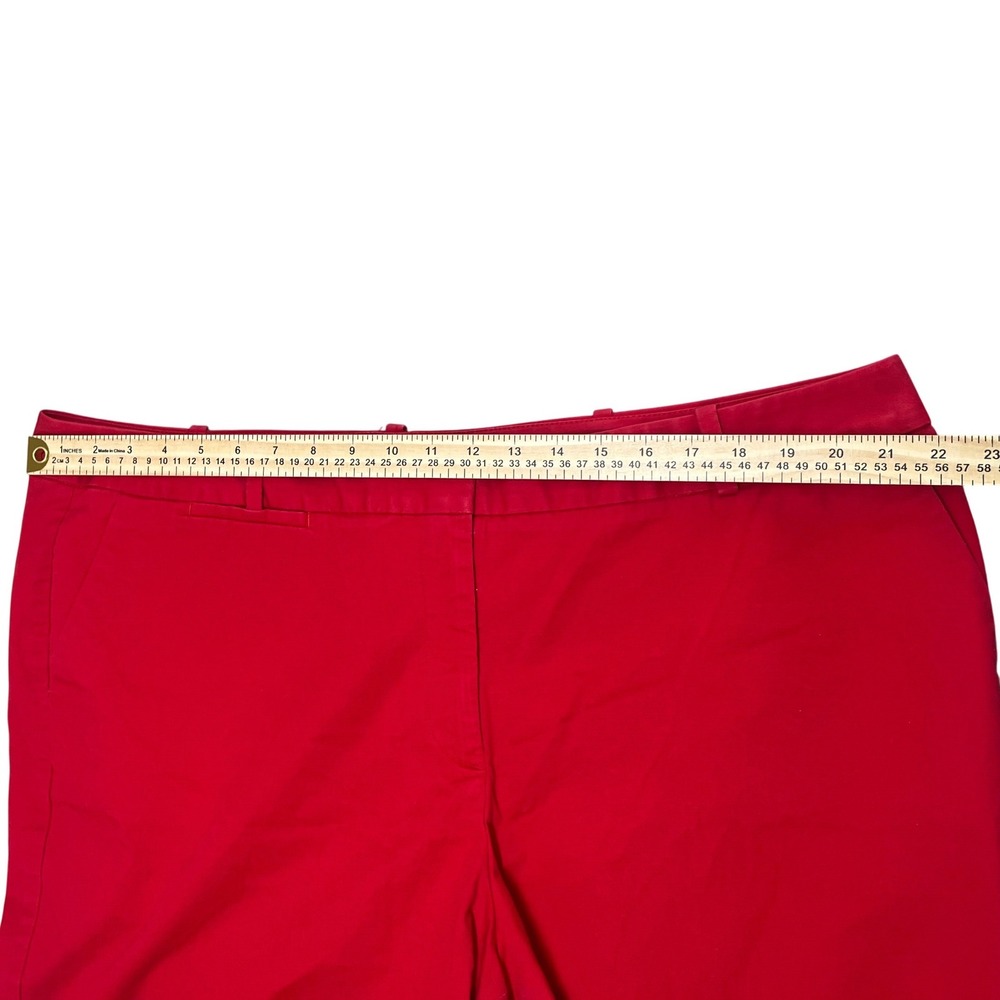 Talbots Woman Shorts Womens 20W Red Good Cotton Blend Chino - Picture 8 of 11